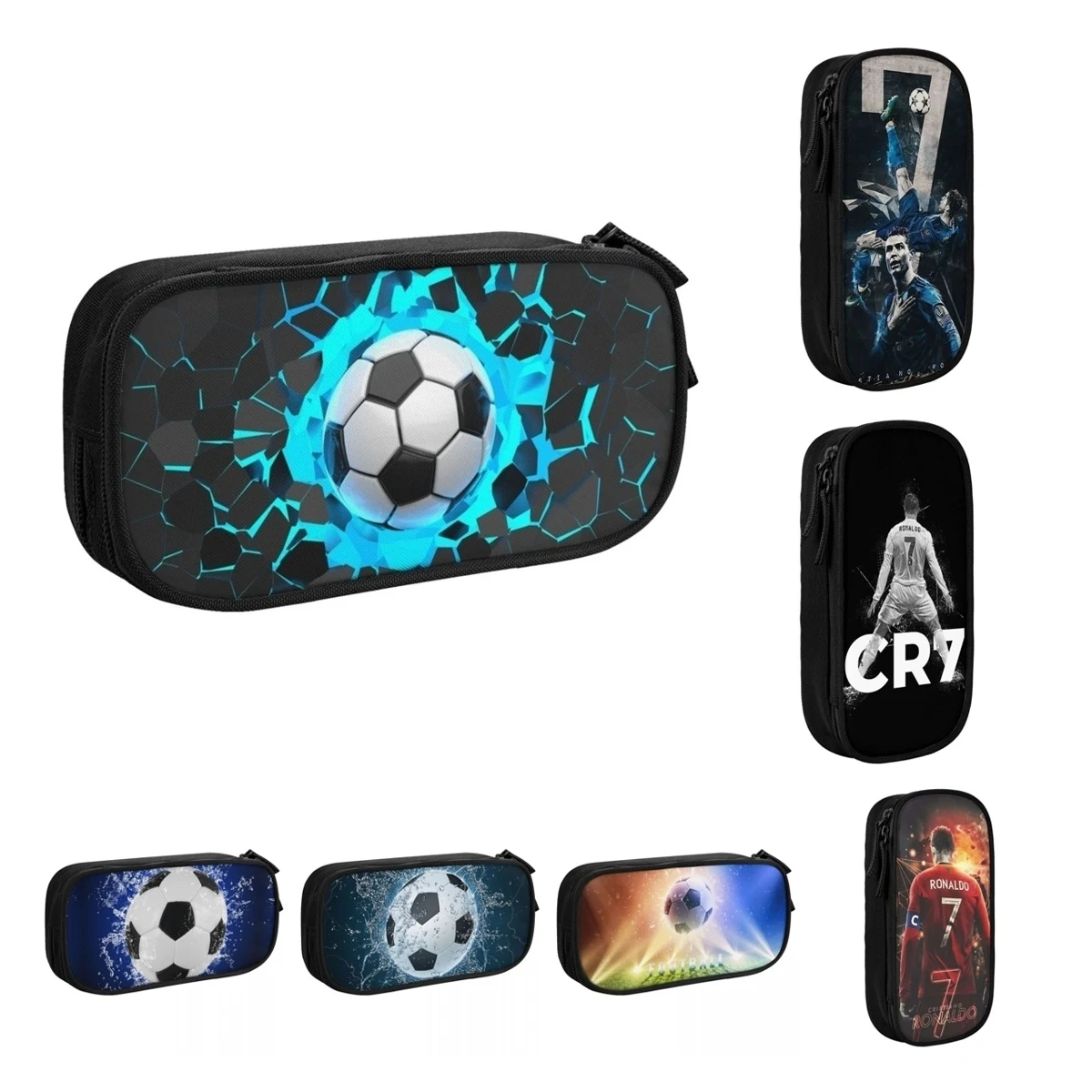 Soccer Football Balls Pencil Cases Classic Sports Pen Holder Bag Girls Boys Big Capacity Students School Cosmetic Pencilcases