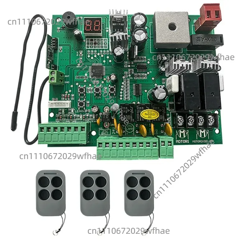 Output DC12V 24V Swing Gate Control Board Connect Backup Battery or Solar System with Remote Control Amount Optional