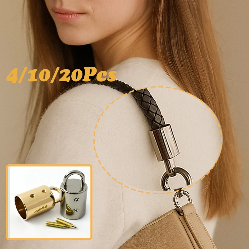 

4-20Pcs 11/14mm Metal Buckles Bag Strap Tail Stopper Tassel Cord Lock Carabiner Clips Clasp Webbing Connect Hook DIY Accessories