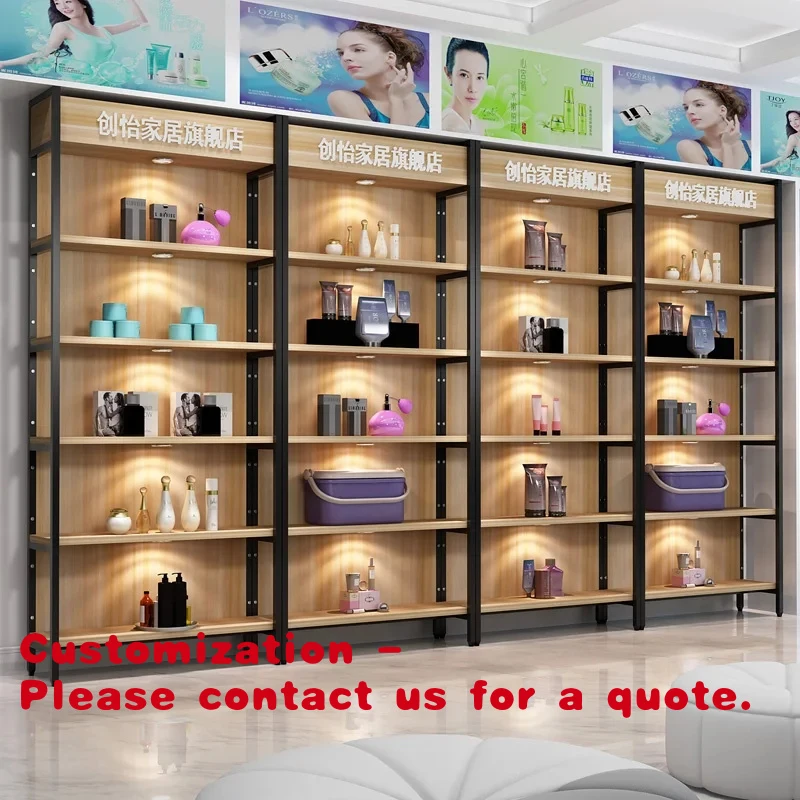 custom.High Quality Led Shelves Retail Metal Shelf Multi-layer Wall Shelf Retail Store