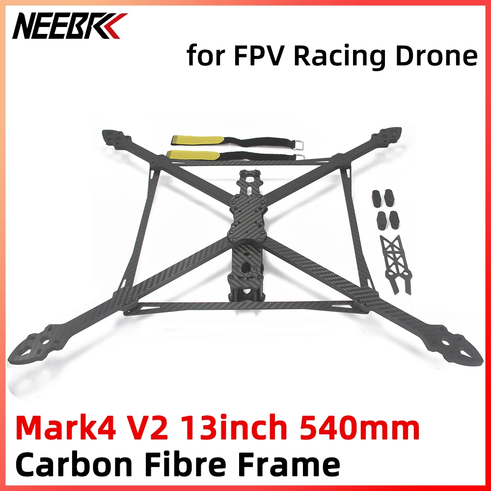 

Mark4 V2 13inch FPV Racing Drone Carbon Fibre Frame Kit 540mm Wheelbase for Freestyle RC Quadcopter DIY Prop Motor ESC Part