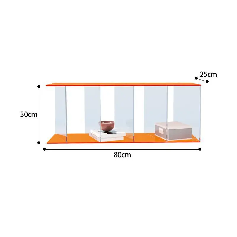 

Light luxury household, acrylic transparent bookcase, simple floor shelf figure, solid wood against the wall