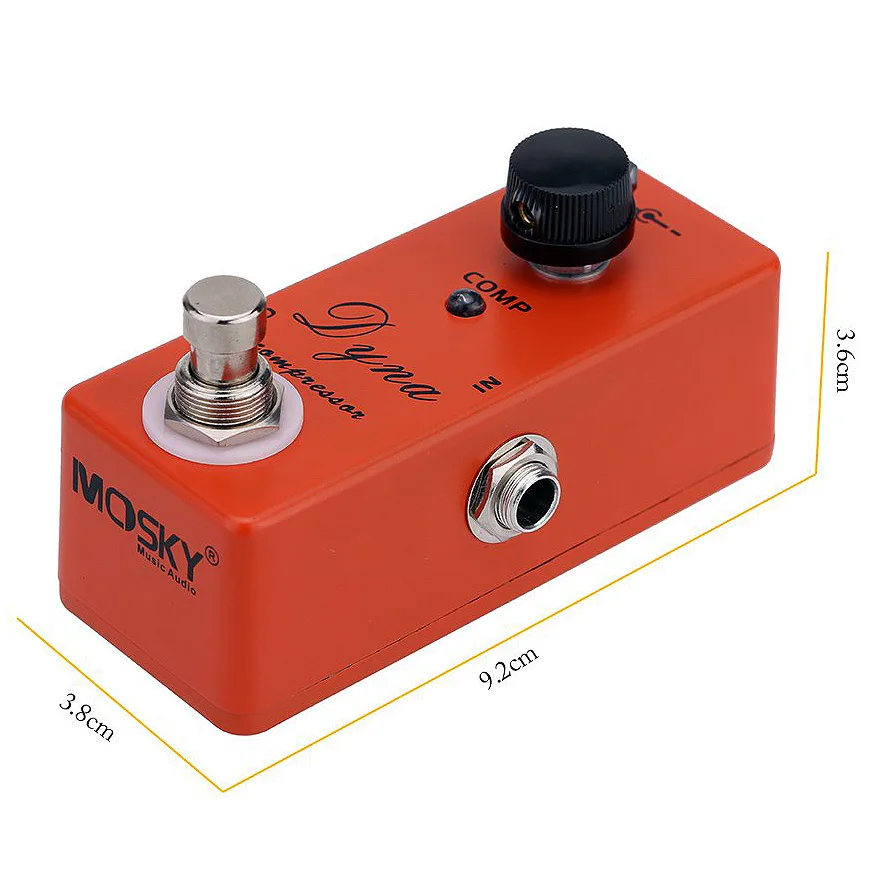 L68AMOSKY Dyna Compressor Electric Guitar Effect Pedal Mini Single Effect with True Bypass