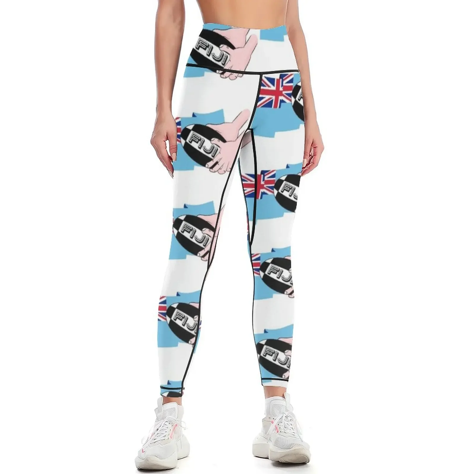 

Fiji Rugby Flag Leggings sport pants for physical legging gym harem pants Womens Leggings