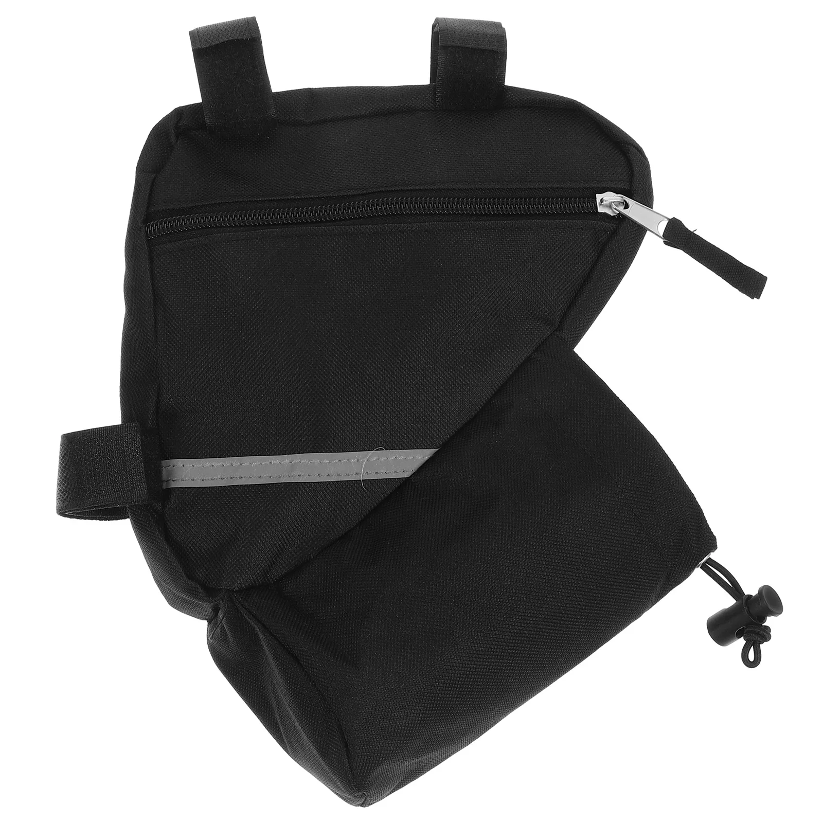 

Waterproof Bike Frame Bag Triangle Storage Pouch High Capacity Anti Skid Wear Resistant Nylon Mount Bag For Bicycle Black
