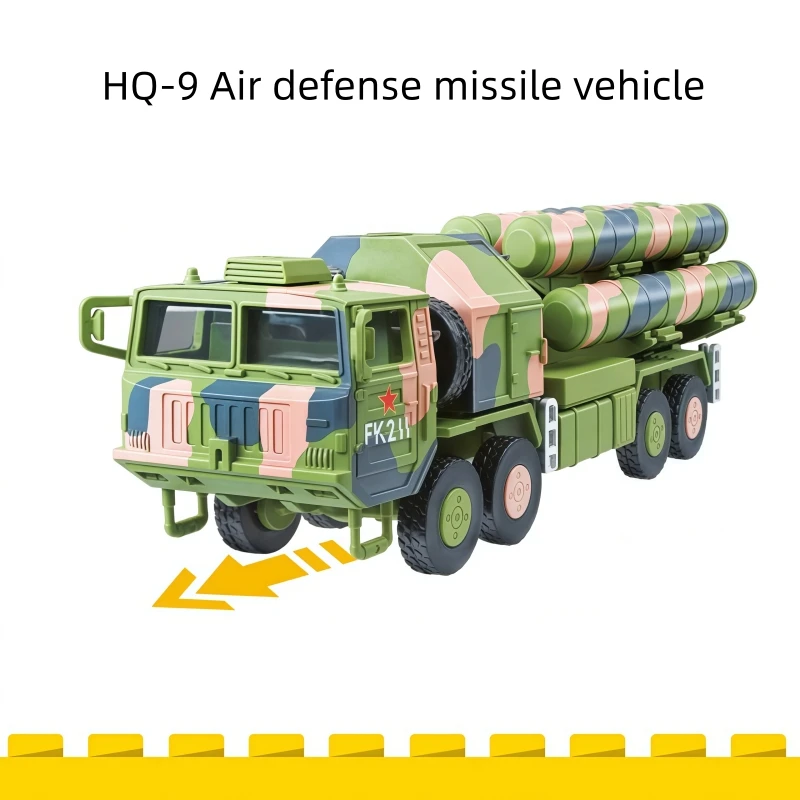1/72 Creative HQ-9 Anti-Aircraft Missiles System Military Vehicle Model Glue Free DIY Assembled Bricks Toys For Christmas Gifts