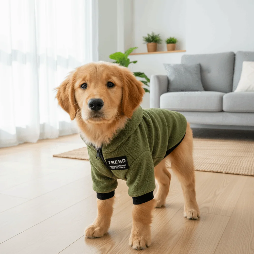 

Fashion Warm Dog Hoodie Coat Thickened Windproof Pet Sweatshirt Cozy Dog Hoodie Winter Season