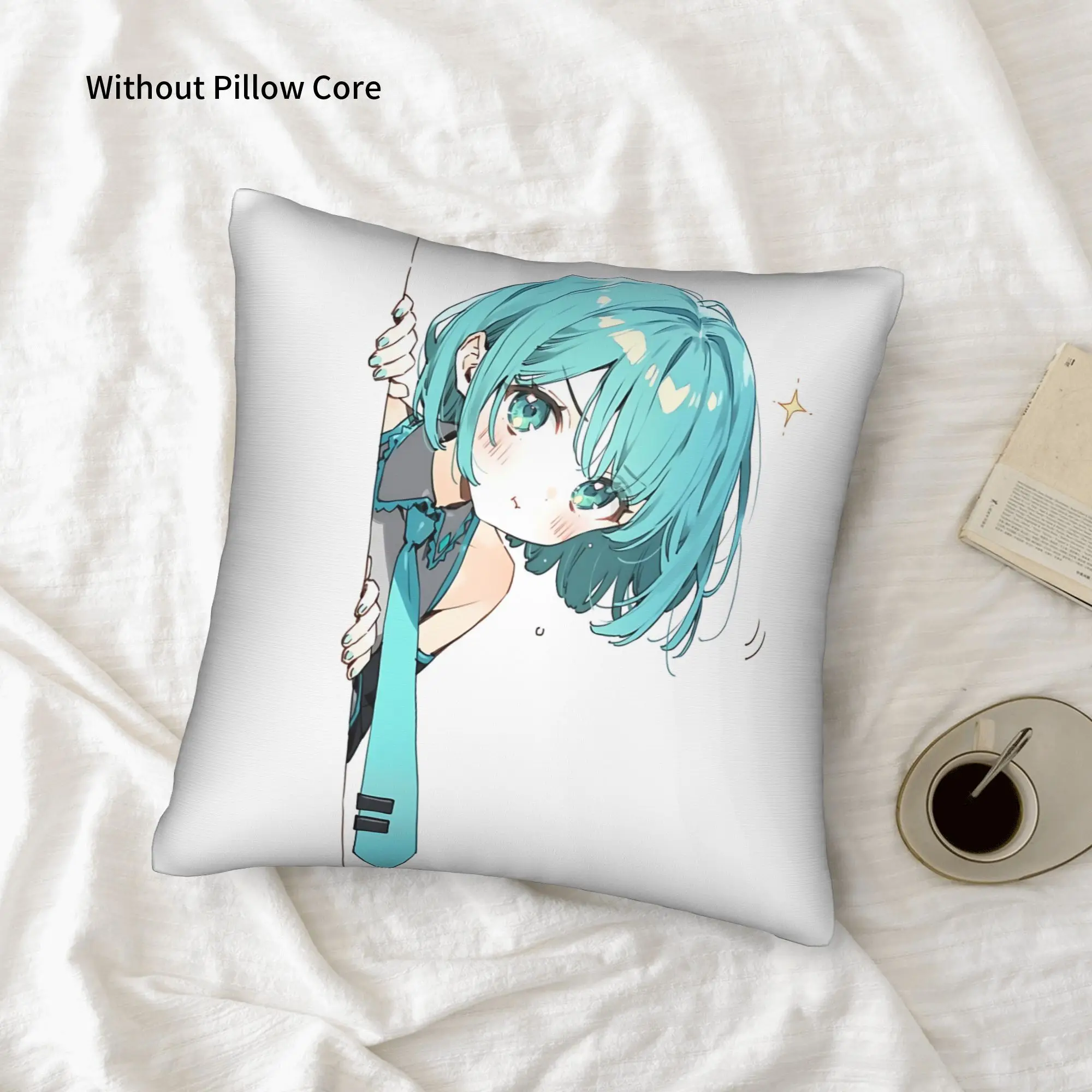 1PC Hatsune Miku Pillow Case Double-Sided Printing  Sofa Cushion Bedroom Bedside Pillow