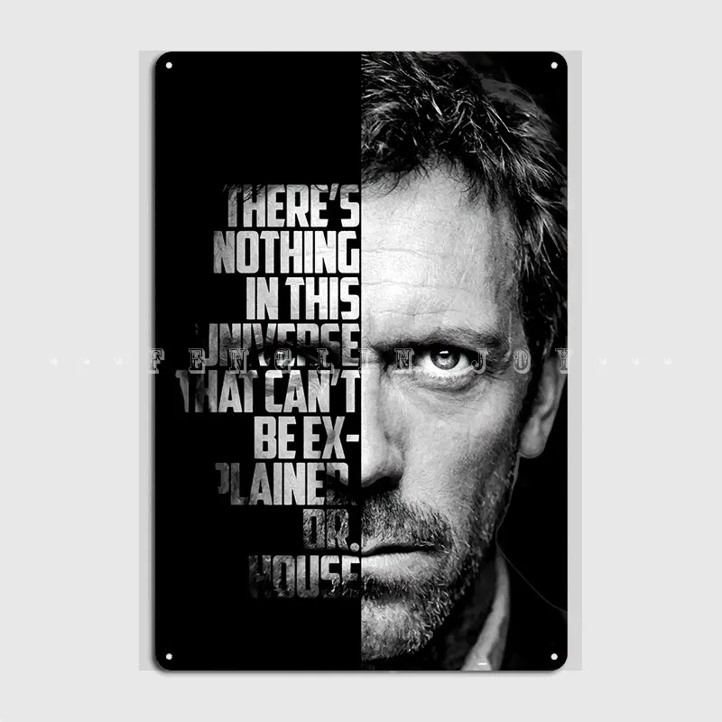 Dr House Poster Metal Plaque Wall Cave Garage Club Classic Plaques Tin Sign Poster