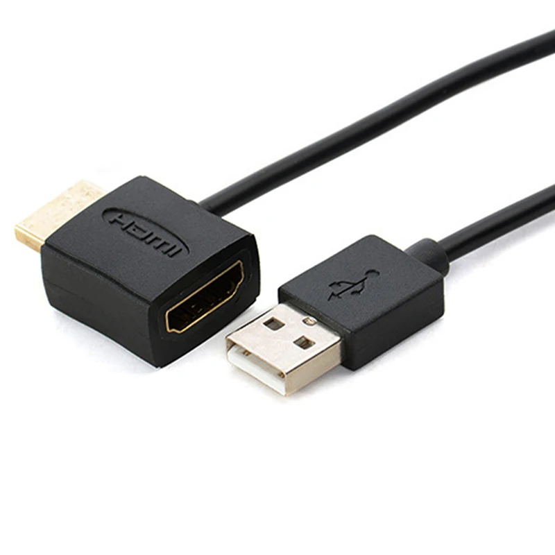 50Cm Usb 2.0 Hdmi Man-vrouw Adapter Extender Power Connector Kabel