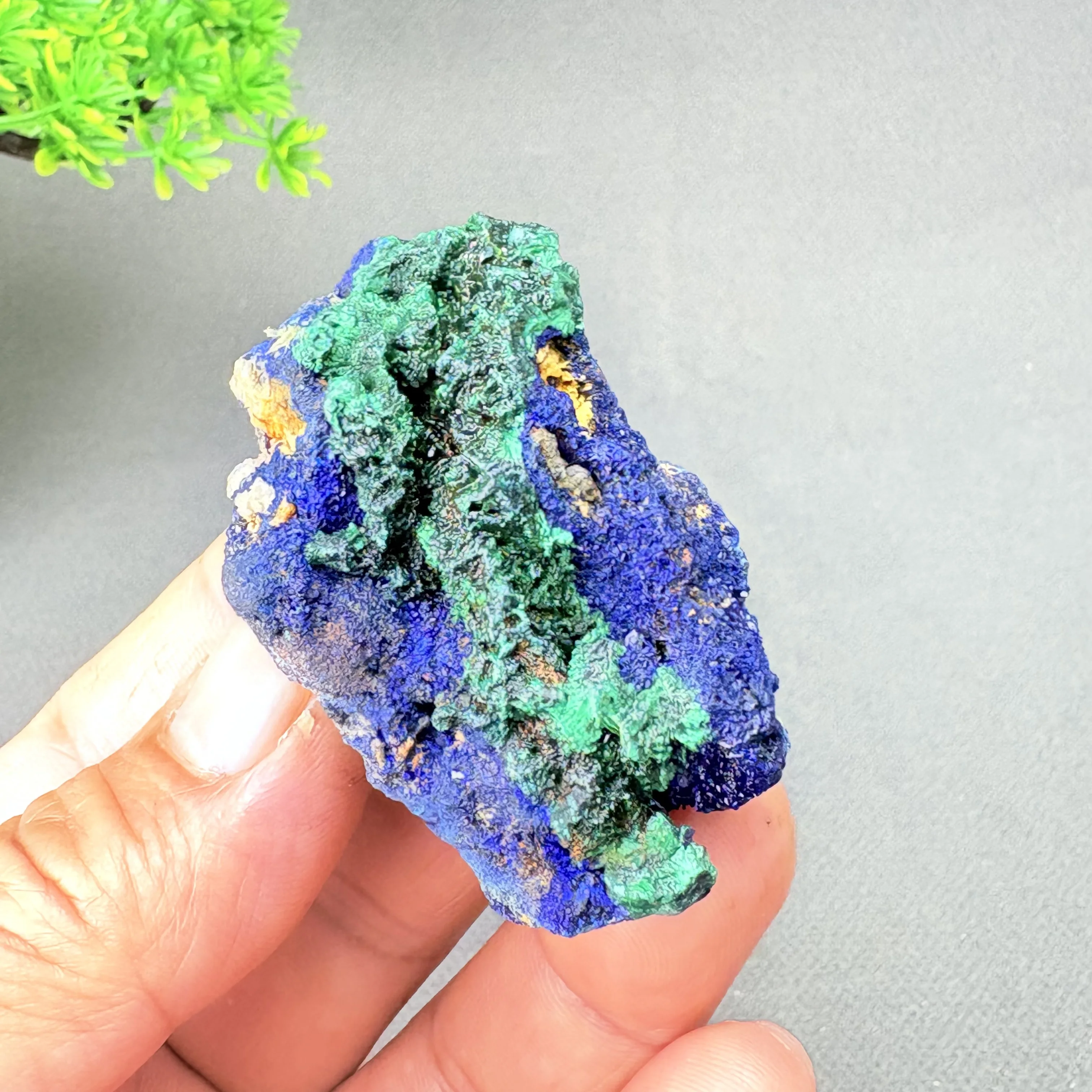 Natural Azurite & Malachite Stone Specimen Reiki Healing Crystal for Home Decoration Symbiotic Minerals