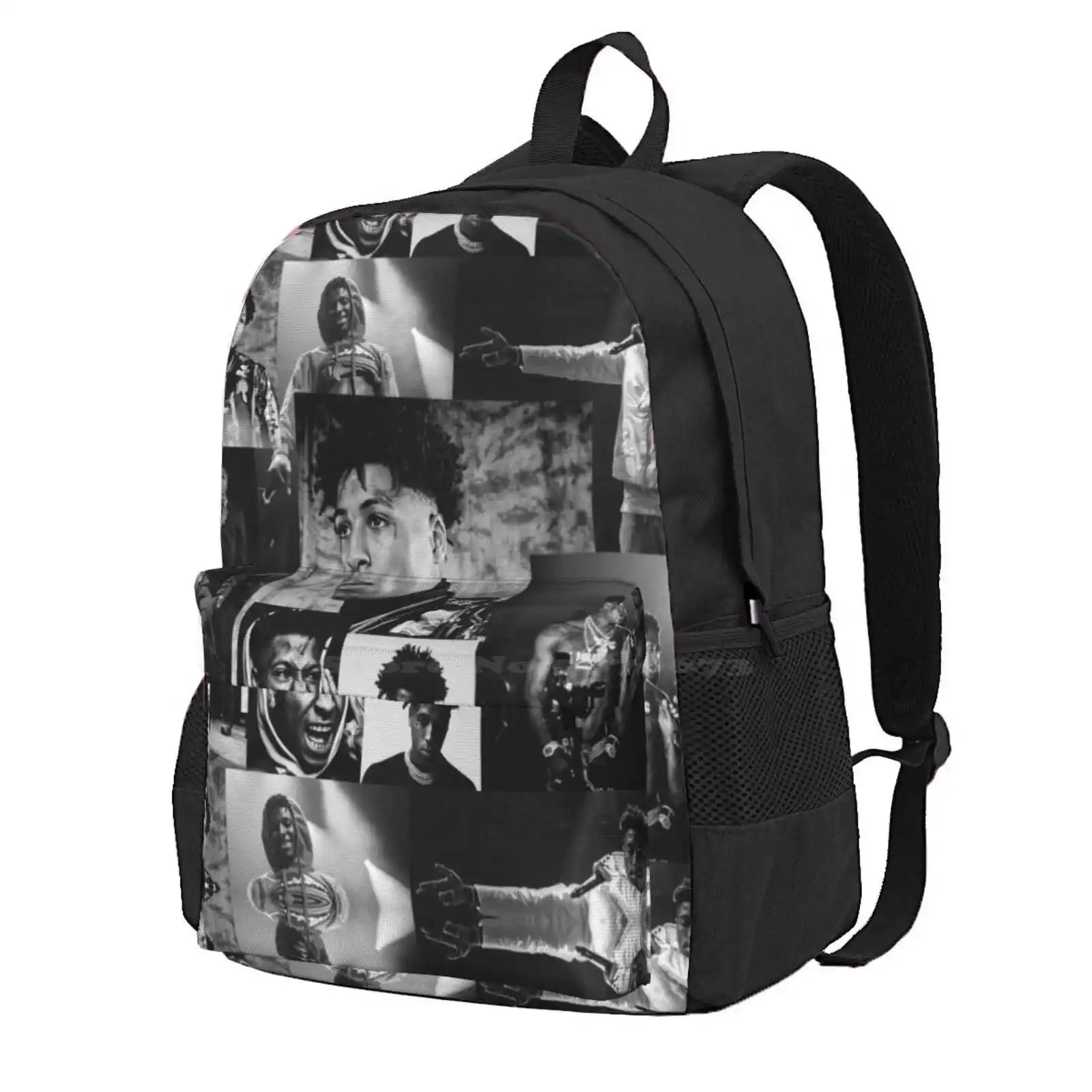 Youngboy | B&W Never Broke Again Collage Hot Sale Schoolbag Backpack Fashion Bags Never Broke Again Al Youngboy 2 38 Baby Until