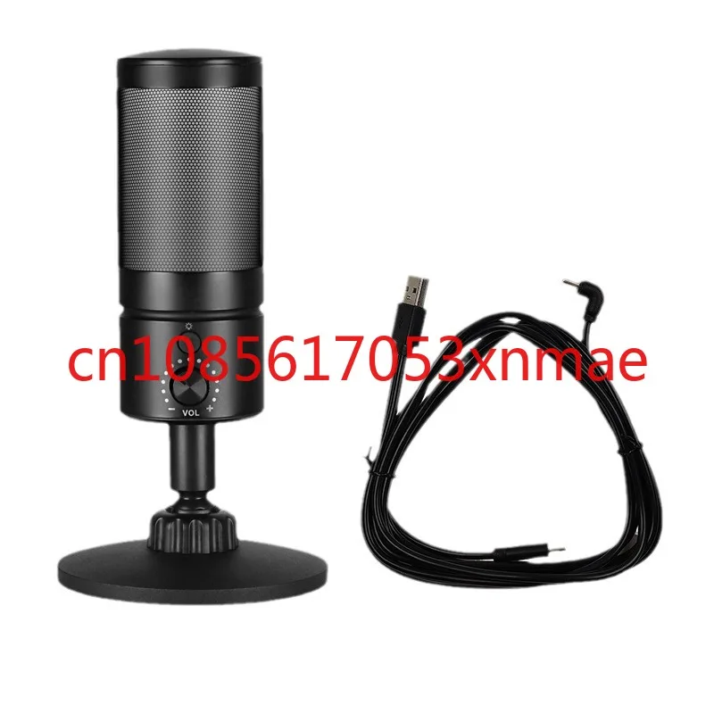 

Rgb Ambience Light Usb Computer Microphone Live Dubbing Recording Condenser Mic Game Voice Desktop Microphone