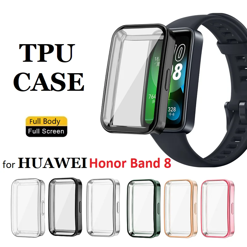 

30PCS Protective Case for Huawei Honor Band 8 Smartwatch Soft TPU Full All-Around Protection Screen Protector Cover