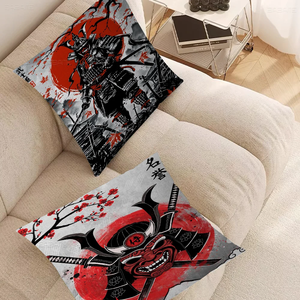 Geisha Cat Koi Landscape Series Pillow Gifts Home Office Furnishings Bedroom Sofa Car Cushion Cover Case 45x45cm