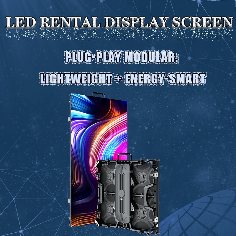 Portable P3.9 P4.8 LED Video Wall Panel Giant Indoor Indoor Event Screen Stage Backdrop Rental
