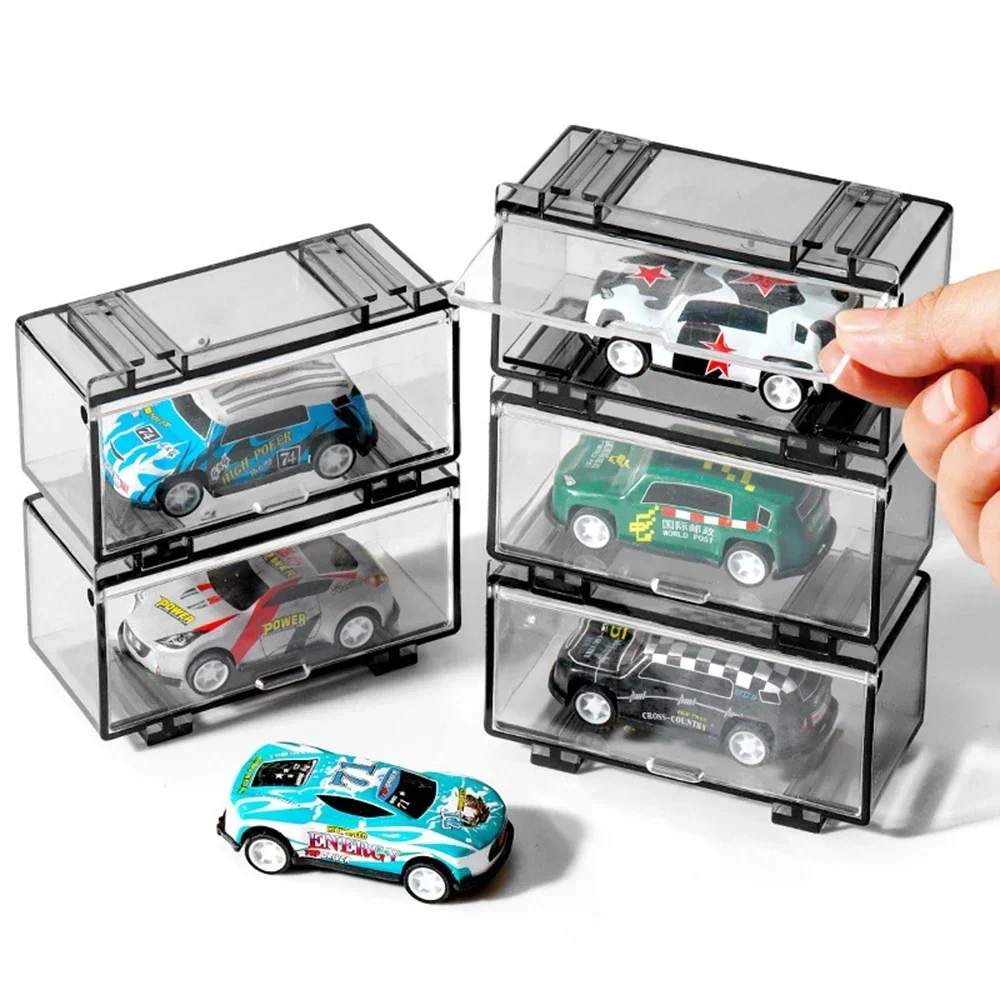 1:64 Acrylic Car Display Box for Hot Wheel Car Model Toy Transparent Cabinet Rack Dustproof Stackable Creative Car Storage Boxes