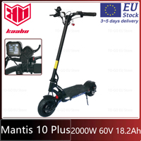 EU Stock KAABO Mantis 10 1000W*2 60V 18.2Ah Headlight Horn Turn Signal V3 Version 3.0inch Tires Widen Fender NFC Display Scooter