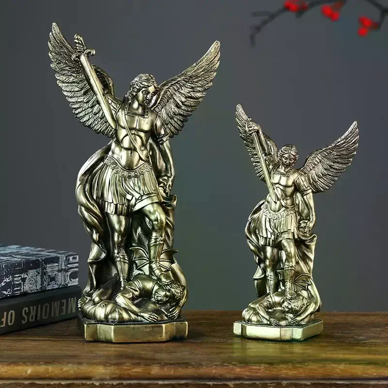 St. Michael Statue For Home Protection Catholic Saint Sculpture Christian Gift Idea Resin Decor Church Altar Figure Home Decor