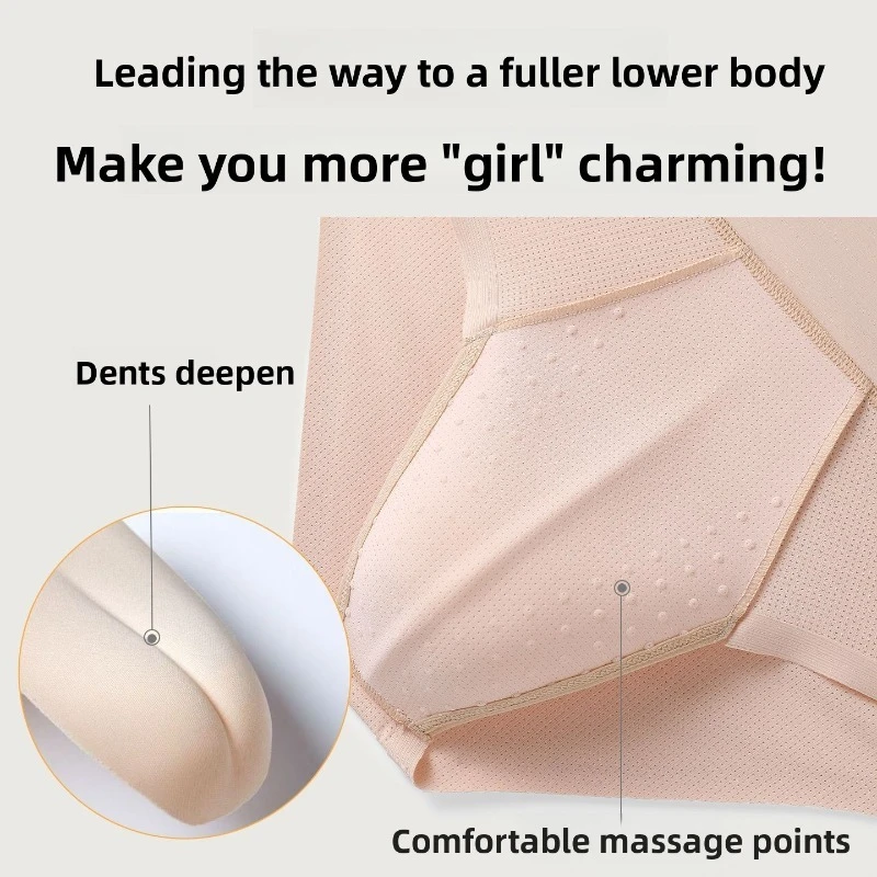 Set di 3 Pezzi di Intimo Maschile per Crossdresser, Design Realistico di Parti Intime Femminili, Modellante per Effetto Camel Toe, Mutandine Traspiranti per Cosplay