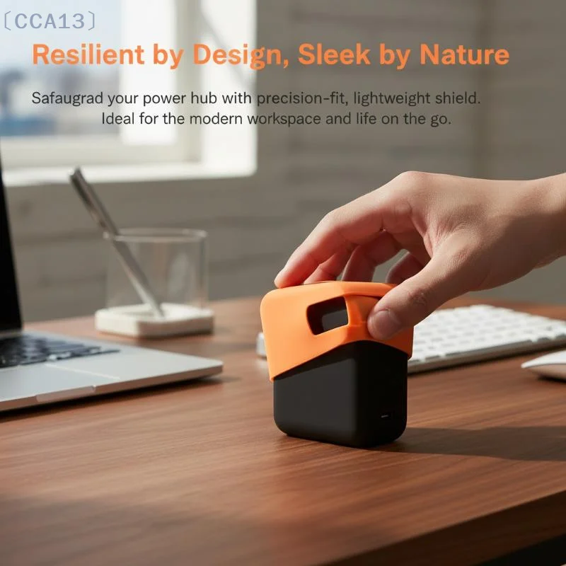 〔CCA13〕Silicone Shockproof Protective Cover for Anker Prime 160W GaN Charger Anti-Scratch Dustproof Case for Home Office Use