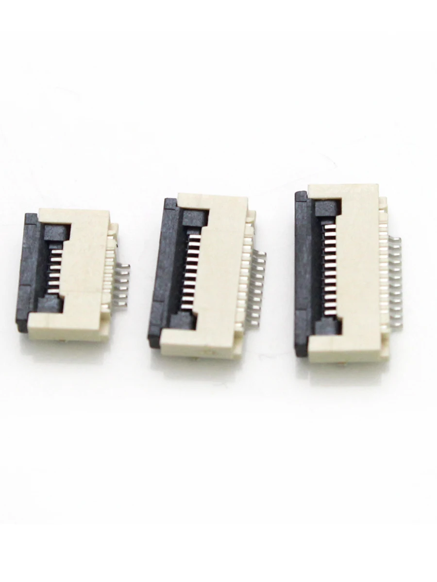 

FFC flat cable socket 0.5mm 1.0 pitch FPC connector flip down H2.0 flip cover type horizontal sticker