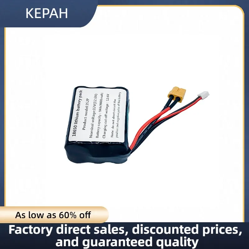 Premium 12V 9.0Ah 3S2P Li-ion Battery with NCR18650 Single Cell Construction Perfect for Parrot Disco and All Kinds of Drones - view 3