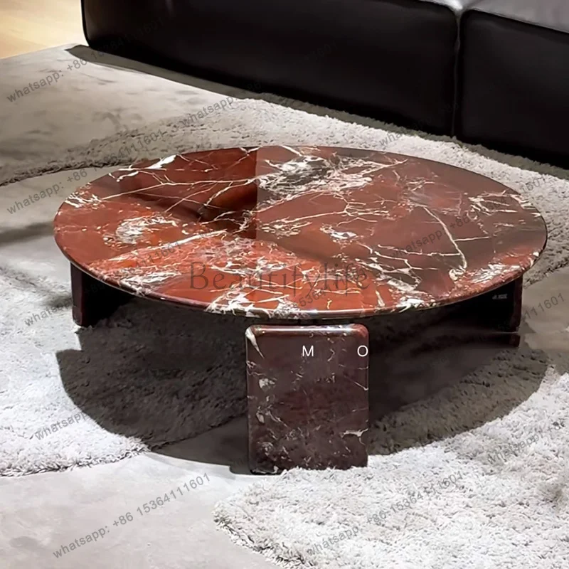 Factory Direct Sale Italian Minimalist Coffee Table Modern Nordic Designersimple Clear Round Side Table Aesthetic Unique Meubles