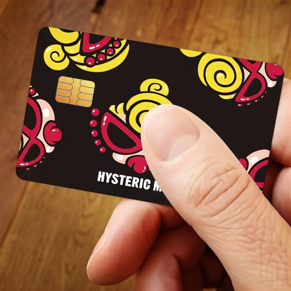 Fashion H-Hysteric MiniS Cool Credit Card Skin Stickers For Bank Card Bus Metro Cards Waterproof Anti-Scratch Gift 4PCS