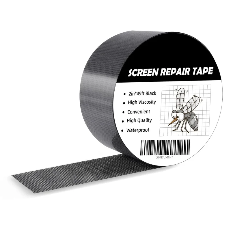 2 in x 49 FT Window Screen Repair Kit, Screen Repair Tape, Strong Adhesive, Waterproof, High Viscosity Screen Patch R