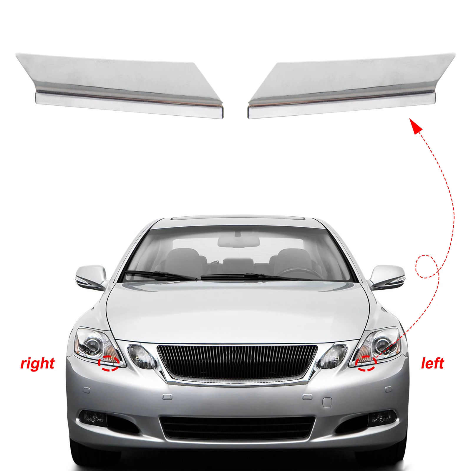 Front Bumper Headlight Washer Cover Cap For Lexus GS300 GS350 GS430 GS450H GS460 2006 -2011 85208-30031 85207-30031