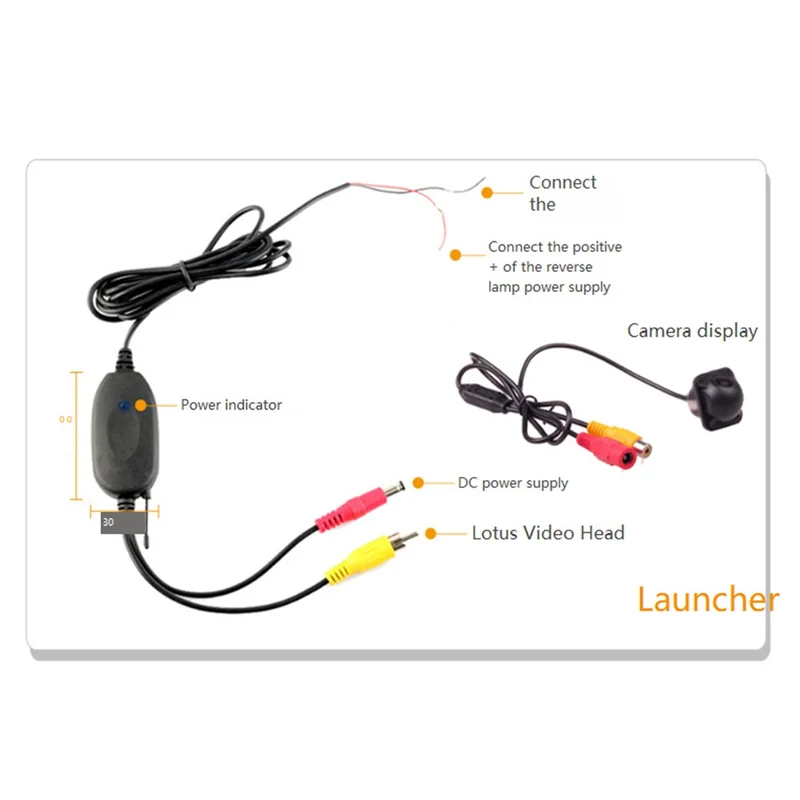Émetteur-récepteur vidéo sans fil pour voiture, moniteur DVD, WI-FI, barrage, caméra de recul, 2.4GHz