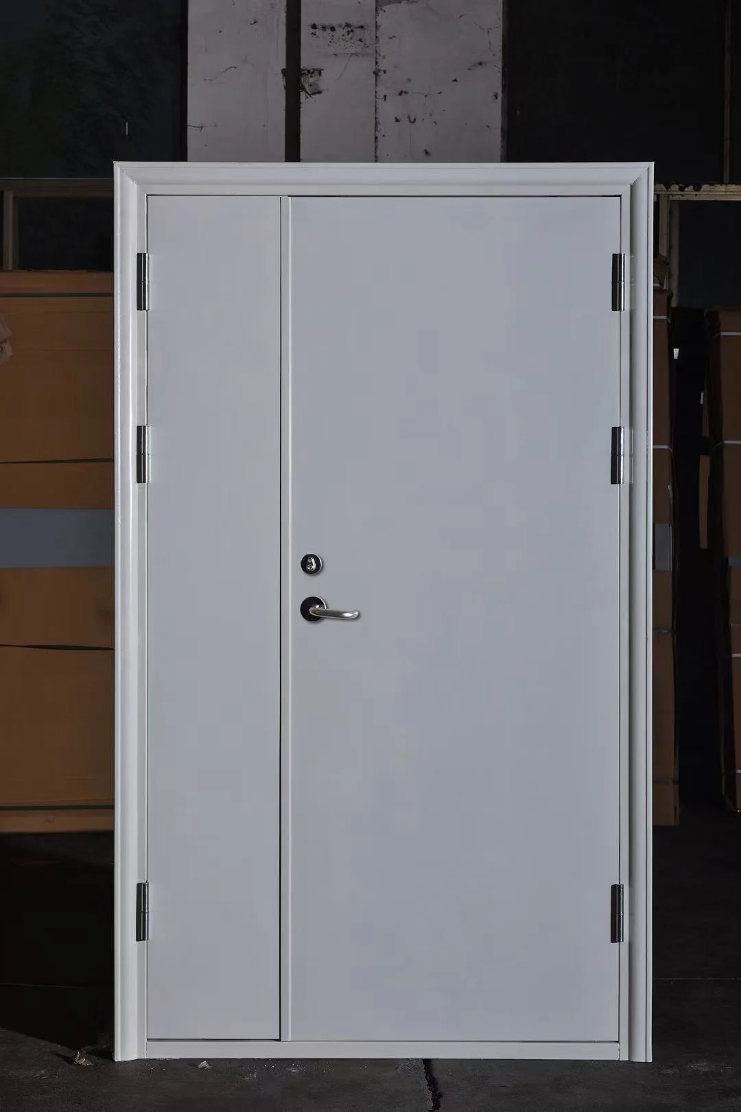 Exit Emergency Cold Rolled Steel Fire Proof Heat Resistance 1.5 Hour Fire Rated Steel Door With Closer Bar