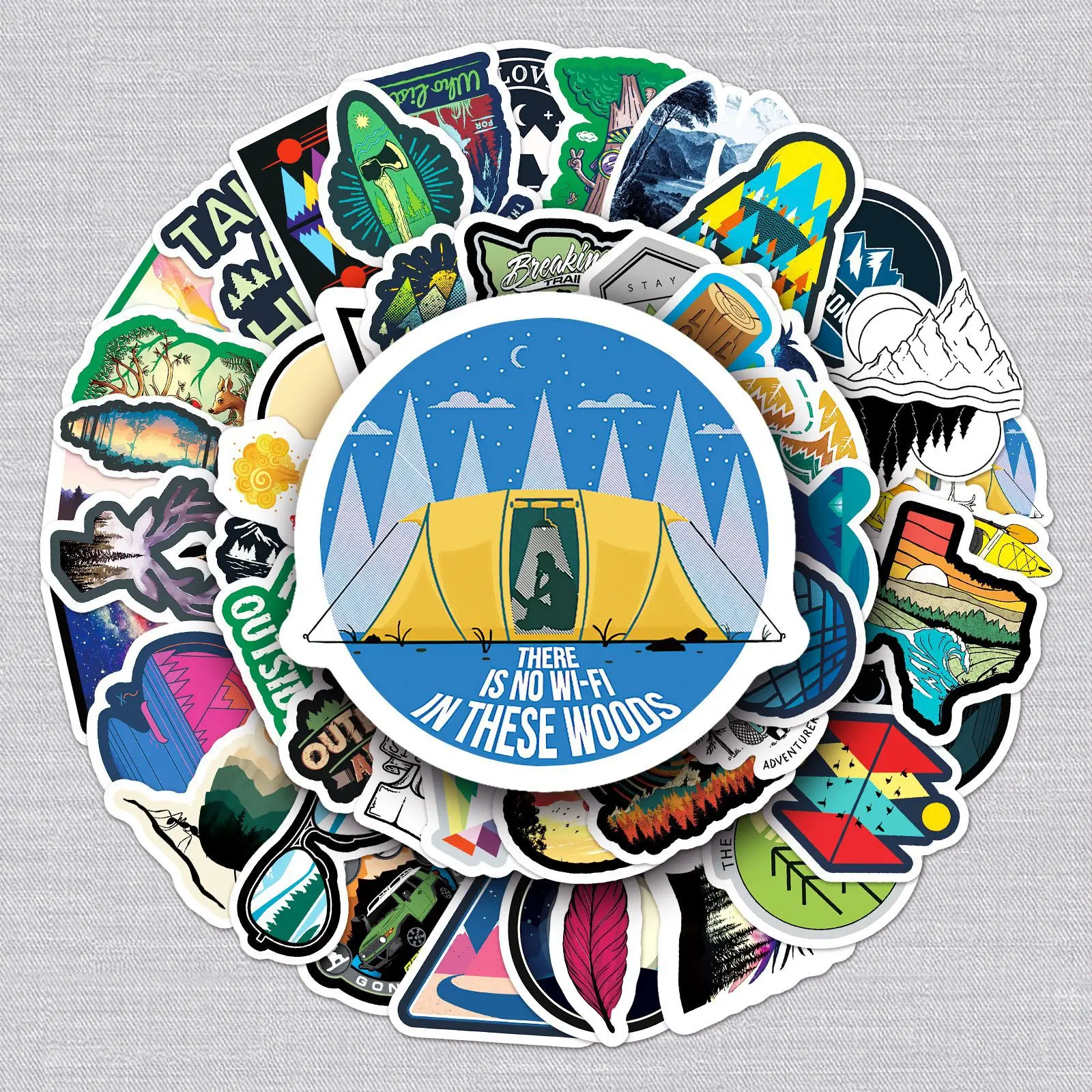 

wholesale Sticker Factory 52 Sheet Outdoor Scene Travel Graffiti Luggage Bike Skateboard From Car Waterproof