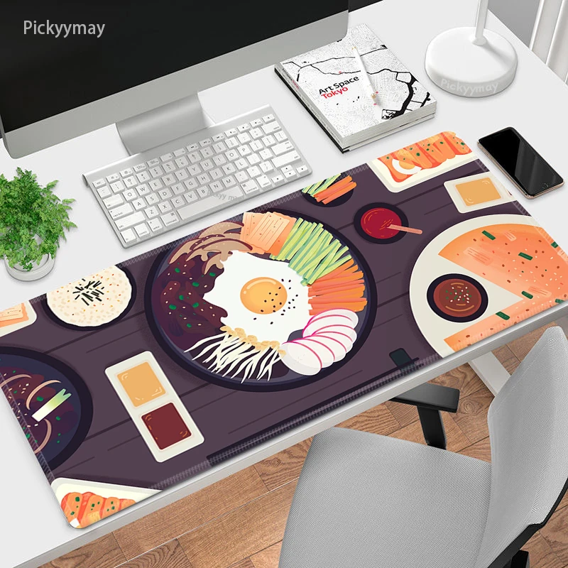 

Large Mousepad Ramen XXL PC Table Mats Nonslip Desk Mat Art Illustration Deskpad Big Mouse Pad 900x400 Rubber Carpet Overlock