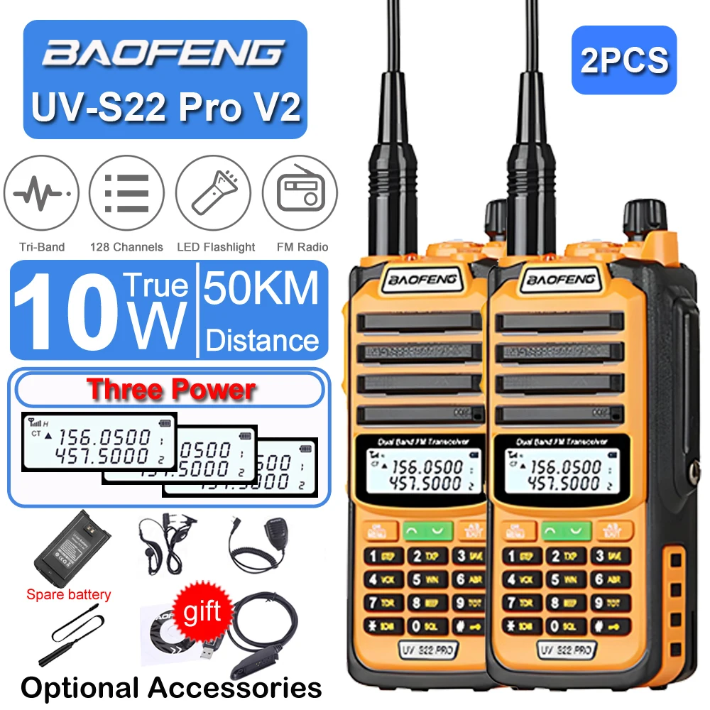 2-pezzi-baofeng-walkie-talkie-impermeabile-10w-tre-potenze-uhf-vhf-cavo-di-programmazione-antenna-a-lungo-raggio-771-radio-fm-uv-s22-pro-v2