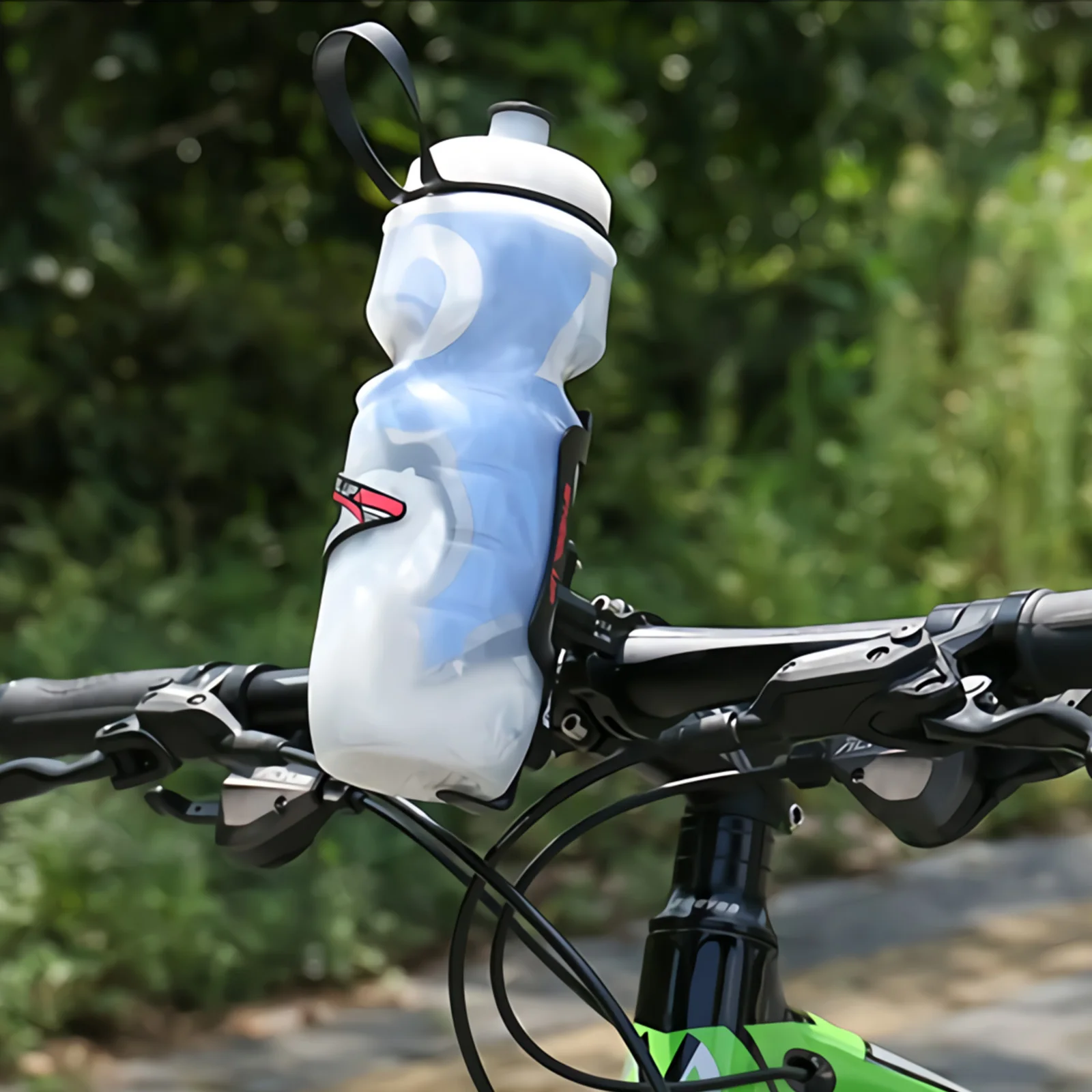 1Pcs Bike Bottle Holder Adapter 360 Rotating Quick Install Locking Screw Convertible Water Bottle Rack Cycling Accessories