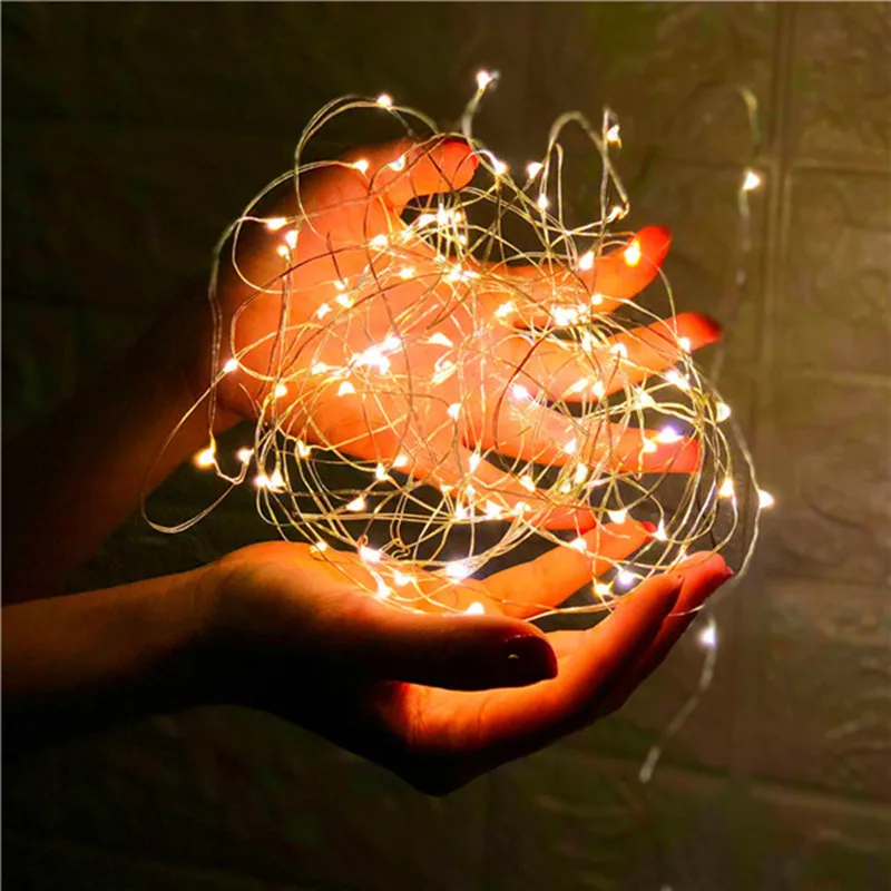 LED Solar Fairy Waterproof Copper Wire String Lights Christmas Party Garland Solar Power Lamp for Outdoor Garden Wedding image 5
