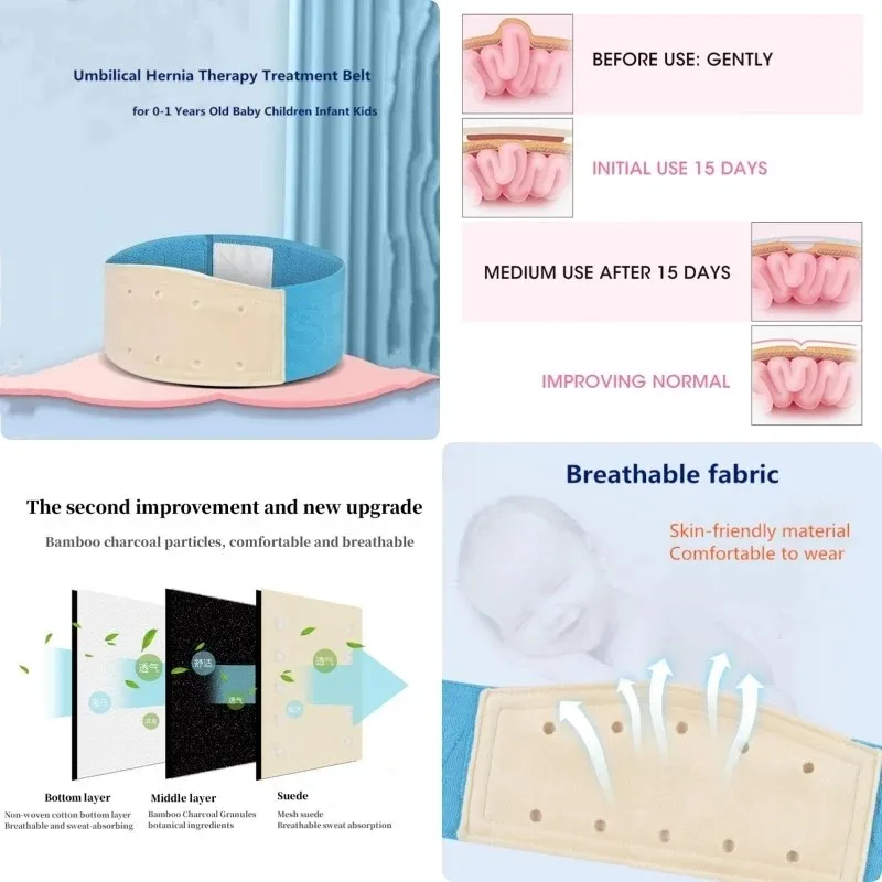 Baby Inguinal Hernia Belt Pressure Hernia Protection Belly Umbilical Cord Pure Cotton Breathable view 5
