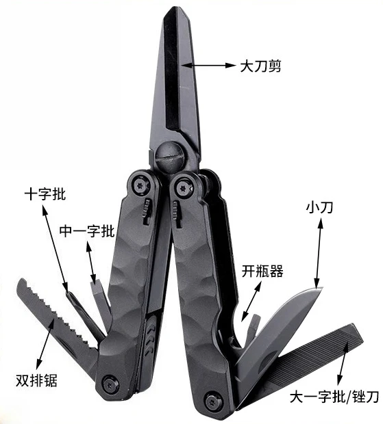 

Outdoor Multifunctional Pliers Scissors Portable Self-defense Folding Knife Camping Emergency Screwdriver