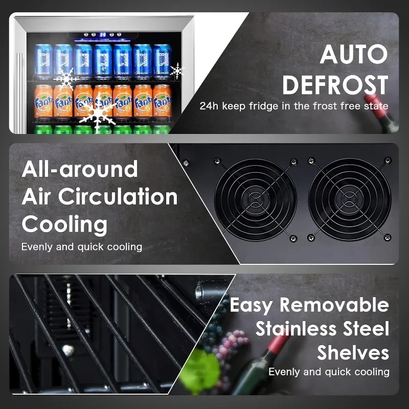 Frigorifero per bevande vino autoportante, con porta in vetro sotto il bancone frigorifero per birra per tutte le bevande.
