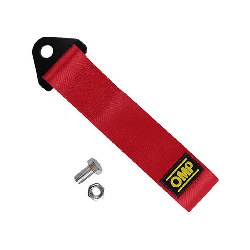 Car Tow Strap Towing Rope Belt Heavy Duty Red Tow Rally Sport Drift Hook Front Rear Bumper Racing Rescue Hauling Tool Styling