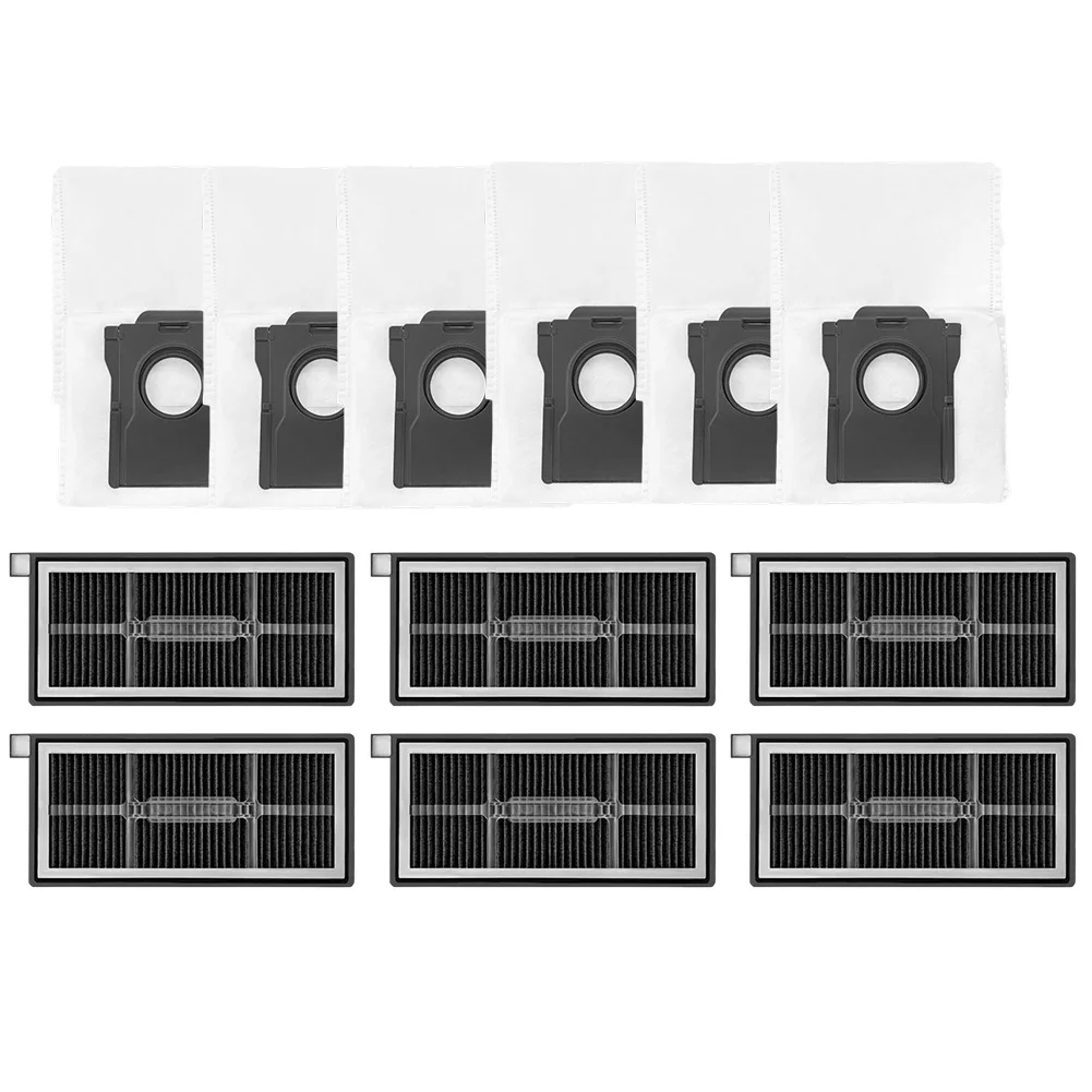 

6 пылесборных мешков, 6 фильтров для пылесоса DREAME MOVA S70 (для скутеров/роллеров) для эффективного удаления грязи и мусора с пола.