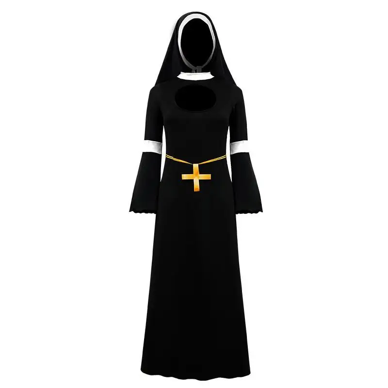 

loween Cosplay Nun's Dr Par Dance Performance Women's Costume Stage Lighting holic Nun Outfit Fem Models