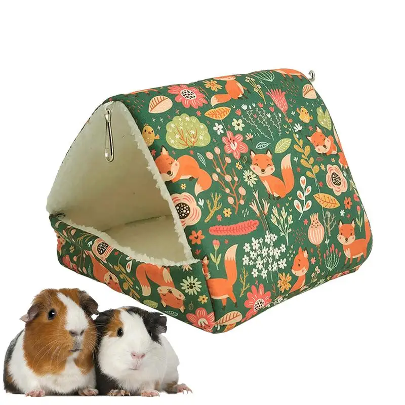 Small Hamster Bed Small Animal Cage Accessories Warm Sleeping House For Small Pet Hamster Accessories Multi-Functional Cozy