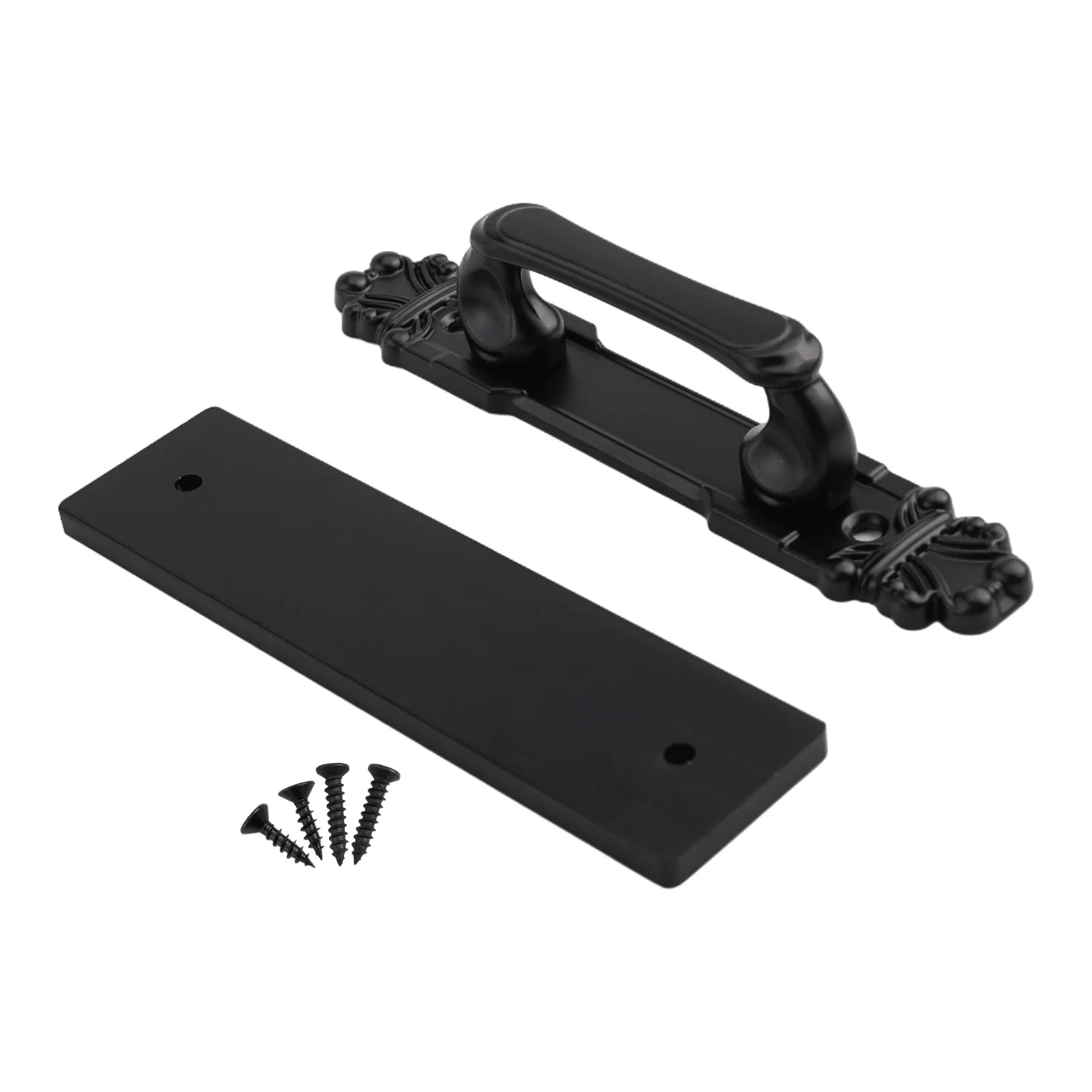 

Для дома, офиса, цвет, черная дверная ручка заподлицо, ручка в индустриальном стиле, простой дизайн, монтажное оборудование из углеродистой стали в комплекте