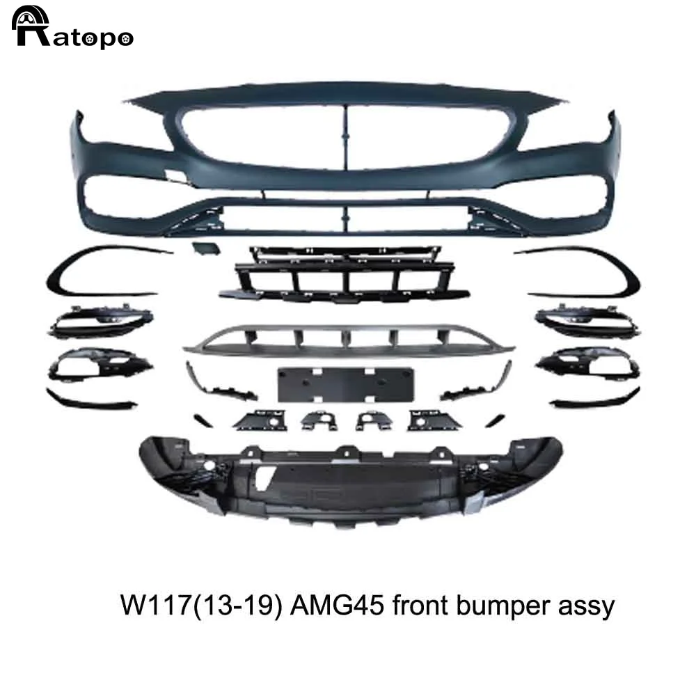 Factory price body kit  W117 to CLA45 AMG front bumper and rear bumper assy for car modification enthusiast