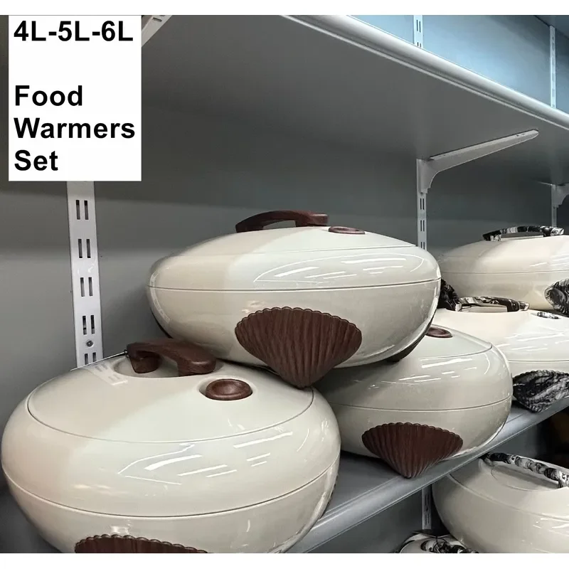 4L-5L-6L hot pot insulator three-piece set, high-quality thermal insulation plastic multi-functional food container