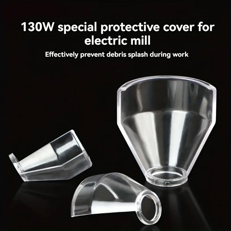 Electric Grinder Drill Power Tool Accessory - Safety Dust-Proof Splash-Proof Transparent Mini Drill Protect Cover