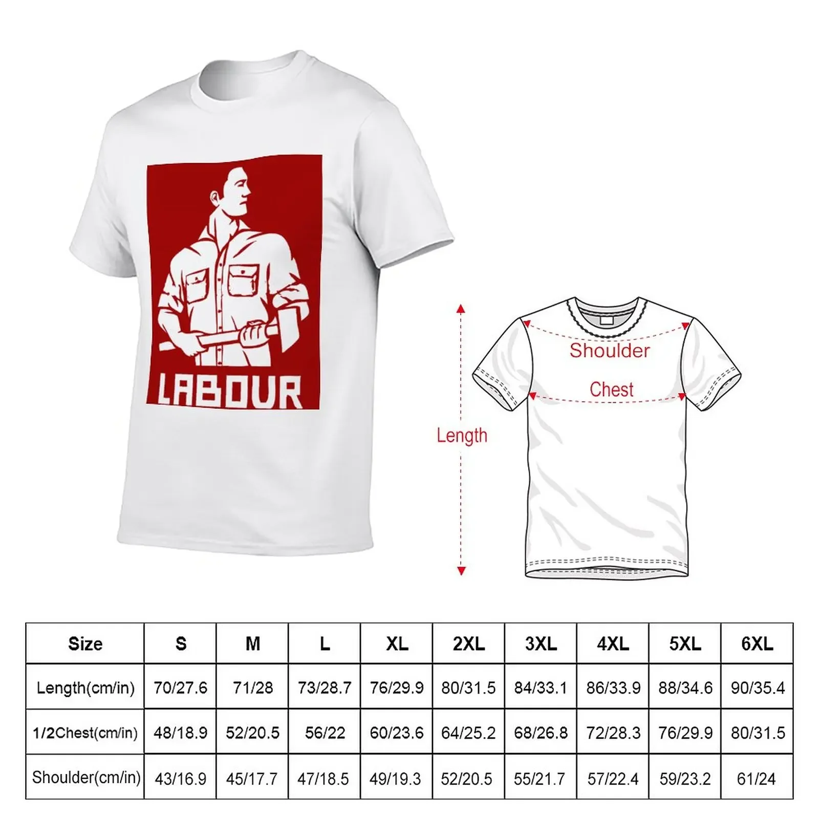 New LABOUR MOVEMENT T-Shirt Short t-shirt tees sports fan t-shirts Men's t-shirt